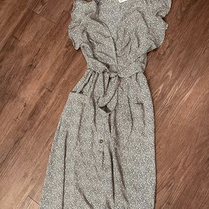 Black and white spotted dress